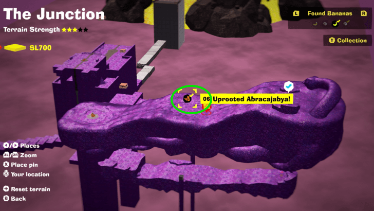 Uprooted Abracajabya! Banandium Gem Map Location