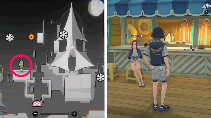 Talk to Helen at the beach