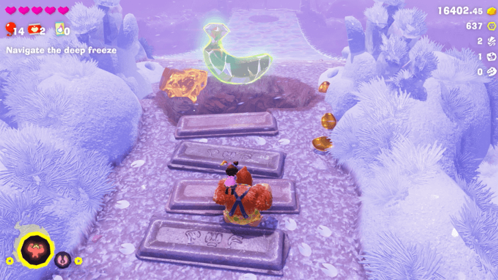 Across Crumbly Bridge Banandium Gem Overworld Location