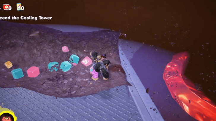 Guide the ice cubes to the lava