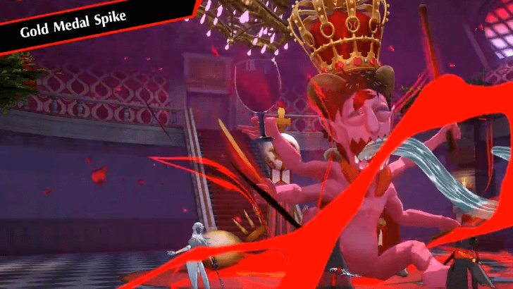 P5 Phantom X - Shadow Kamoshida about to use Gold Medal Spike
