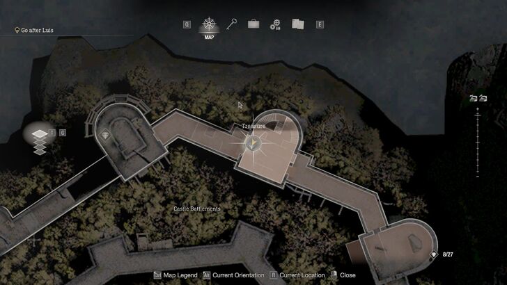 RE4 Remake Separate Ways - Chapter 5 Treasure Pearl Bangle Map