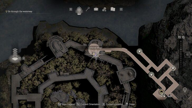 Resident Evil 4 - Chapter 5 Treasure Velvet Blue Map