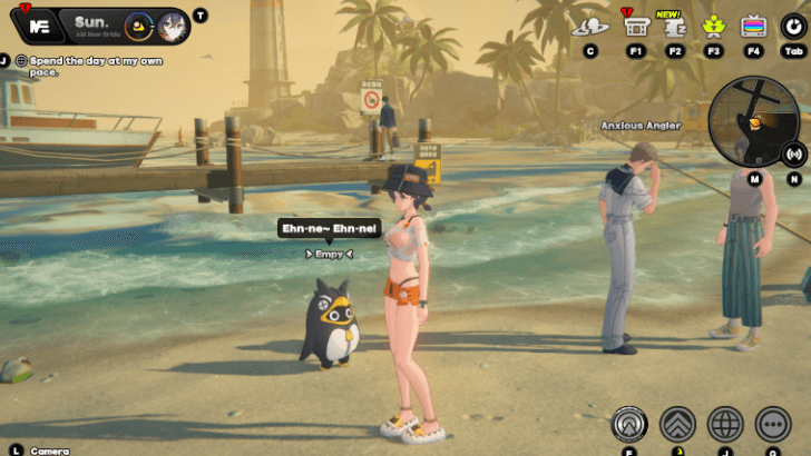 Talk to Empy to start Ocean Angling