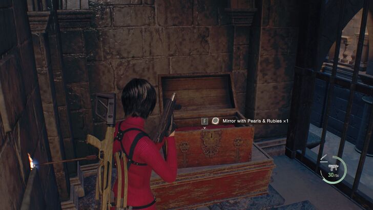 Resident Evil 4 - Chapter 5 Treasure Mirror with Pearl and Rubies Location