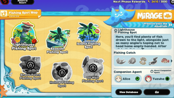 Fishing Spot and Companion Agent