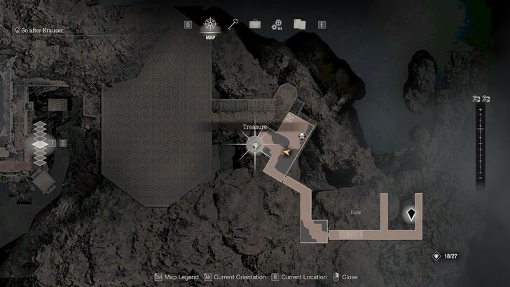 Resident Evil 4 - Chapter 5 Treasure Brass Pocket Watch Map