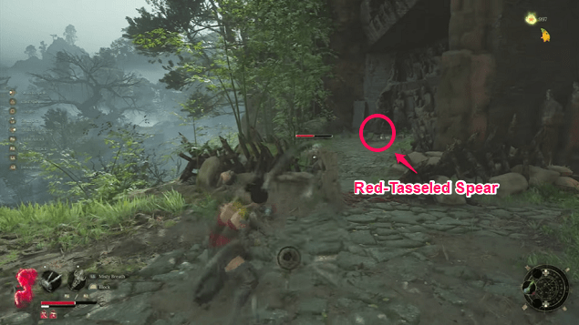 Red-Tasseled Spear location