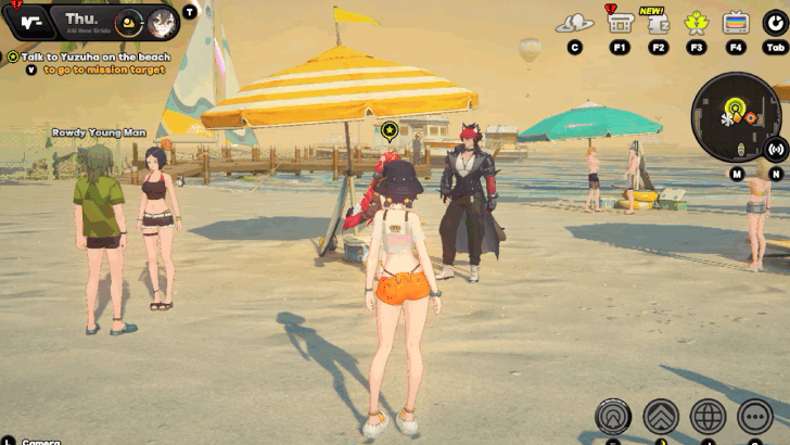 Talk to Yuzuha on the Beach