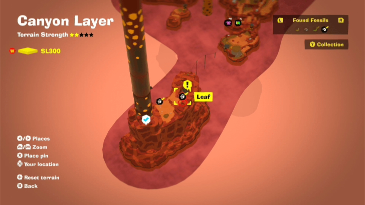 Leaf 20 Fossil Map Location