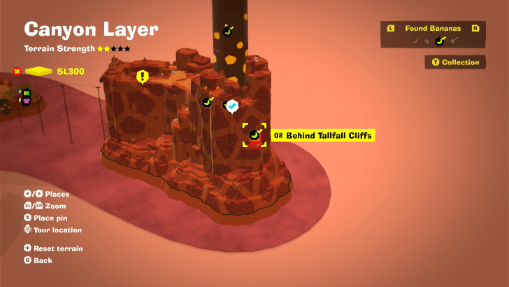 Behind Tallfall Cliffs Banandium Gem Map Location