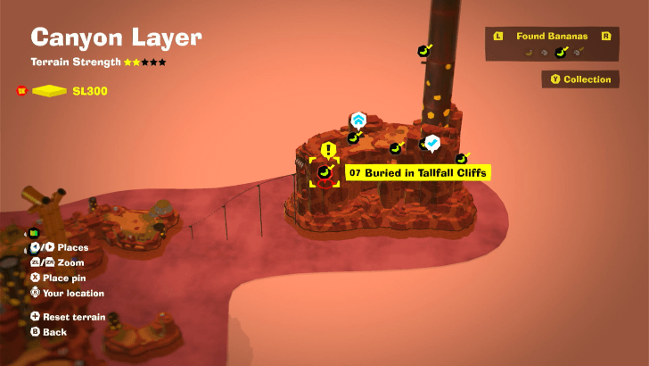 Buried in Tallfall Cliffs Banandium Gem Map Location