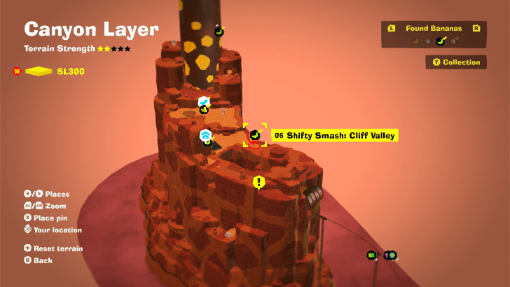 Shifty Smash Cliff Valley Banandium Gem Map Location
