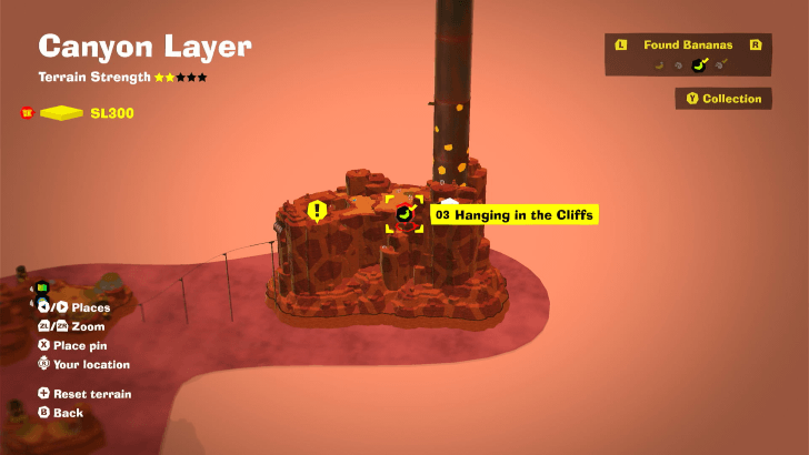 Hanging in the Cliffs Banandium Gem Map Location