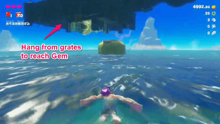 Within the Fast-Growing Grass Banandium Gem Overworld Location