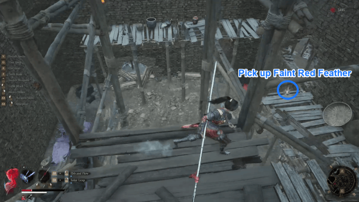 Tower of Sacrifice Faint Red Feather