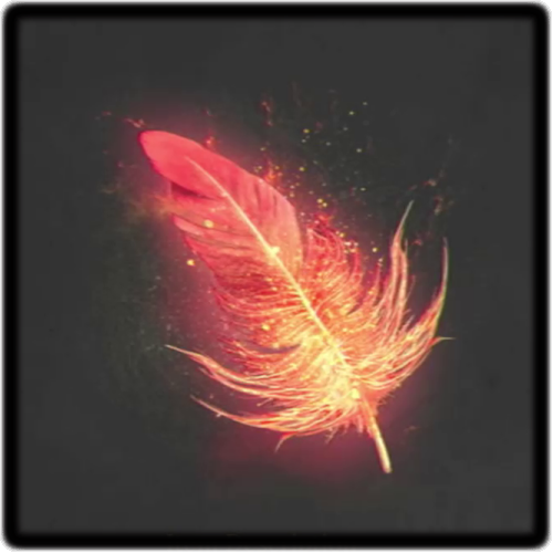 Lustrous Red Feather