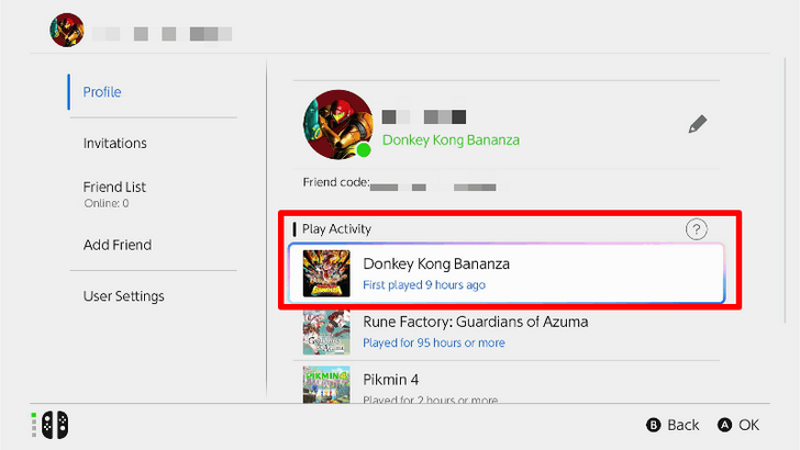 Check Play Activity on Your Profile