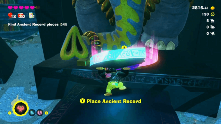 Place the Record Piece by the Feet of the Elephant Elder