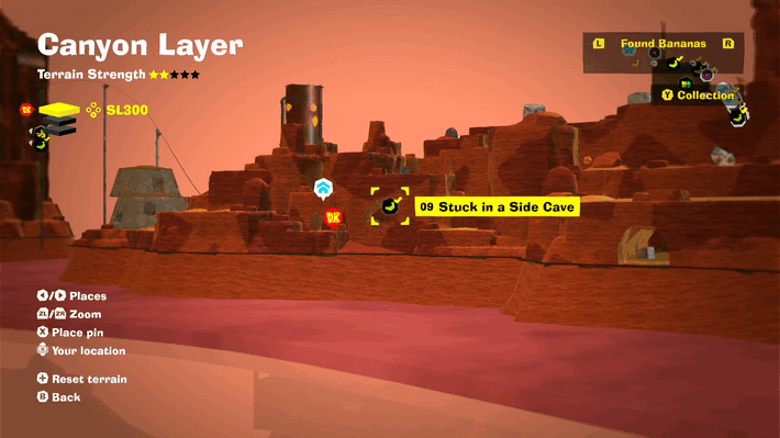 Stuck in a Side Cave Banandium Gem Map Location