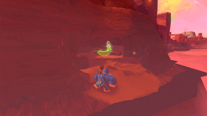Traversing the Cliff Banandium Gem Overworld Location