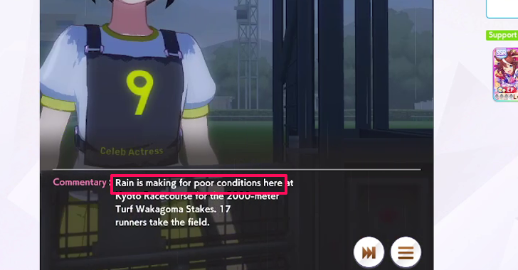 Weather Affects Track Condition