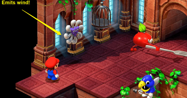 Super Mario RPG - Nimbus Castle Emits Wind