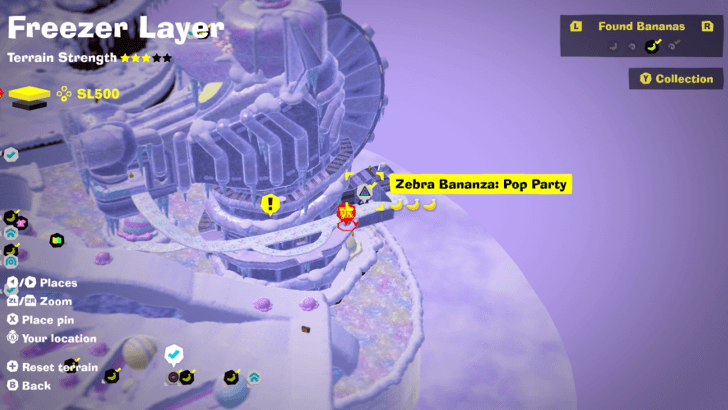 U-Turn on a Crumbly Road Banandium Gem Map Location