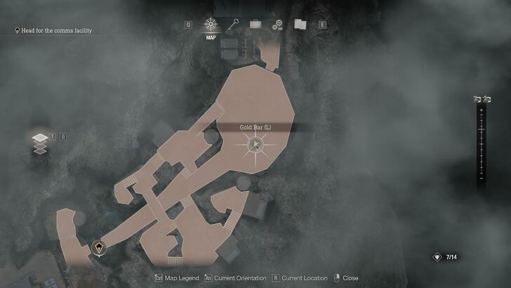 Resident Evil 4 - Chapter 6 Treasure Gold Bar(L) Map