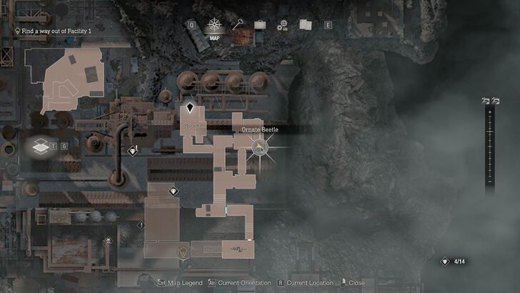 Resident Evil 4 - Chapter 6 Treasure Ornate Beetle Map