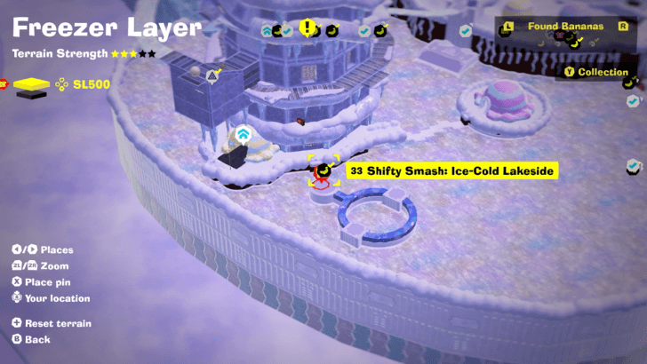 Shifty Smash Ice-Cold Lakeside Banandium Gem Map Location