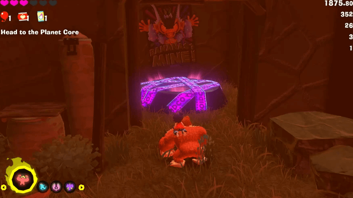 Battle Leaps over the Laser Banandium Gem Overworld Location