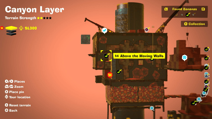 Above the Moving Walls Banandium Gem Map Location