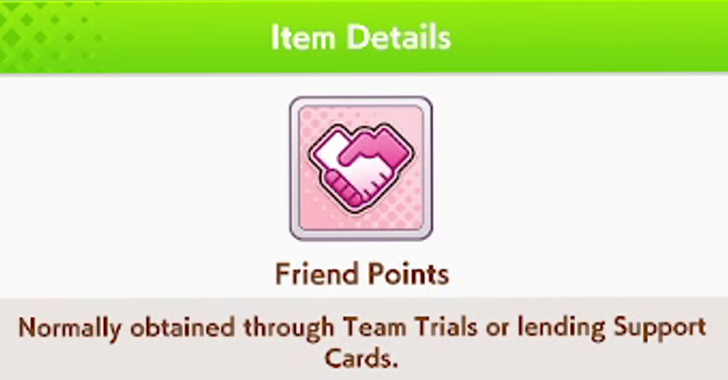 Earn Friend Points from Friends using your Support Card