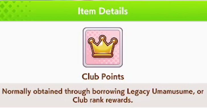 Club Points are won from Club Rank