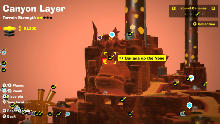 Banana up the Nose Banandium Gem Map Location