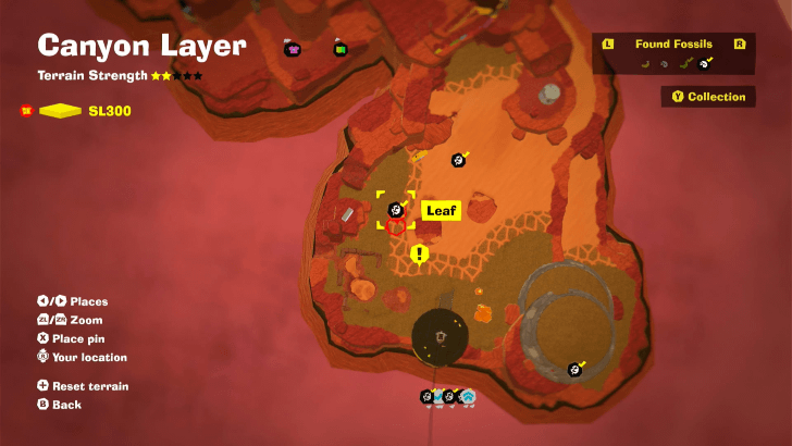 Leaf 3 Fossil Map Location