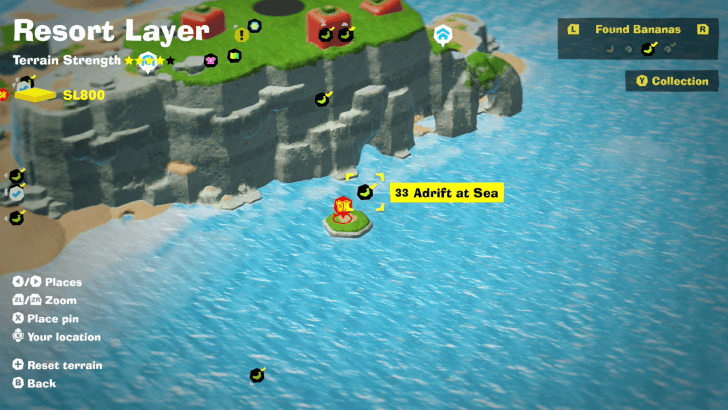 Adrift at Sea Banandium Gem Map Location