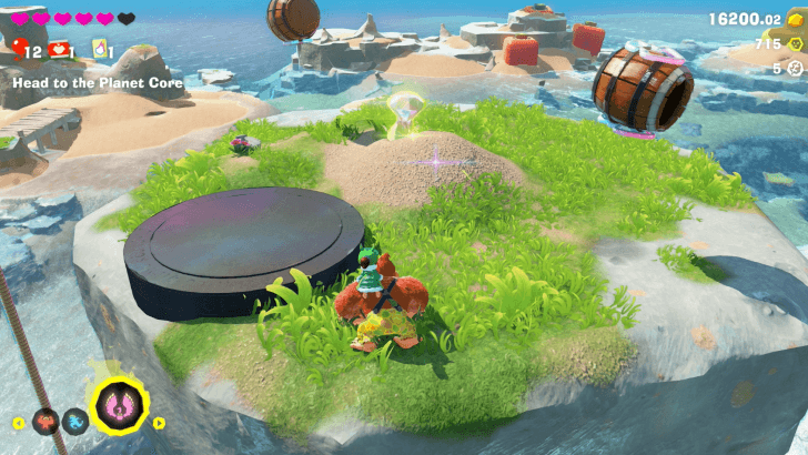 At the Cannon Crossroads Banandium Gem Overworld Location