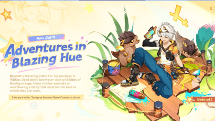 Genshin Impact - Bennett New Outfit - Adventures Blazing Hue