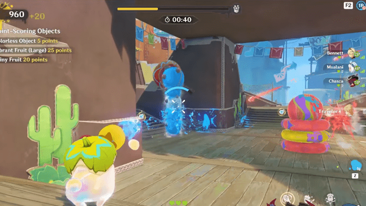 Genshin Impact - Sunspray Summer Resort - With Flying (Graffiti) Colors - Gameplay