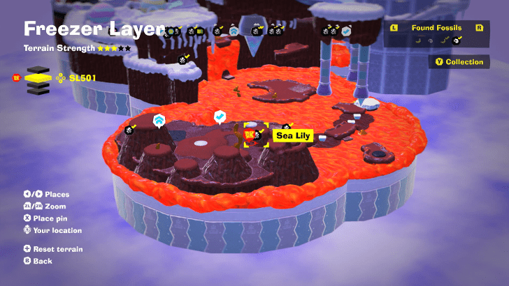 Sea Lily 24 Fossil Map Location