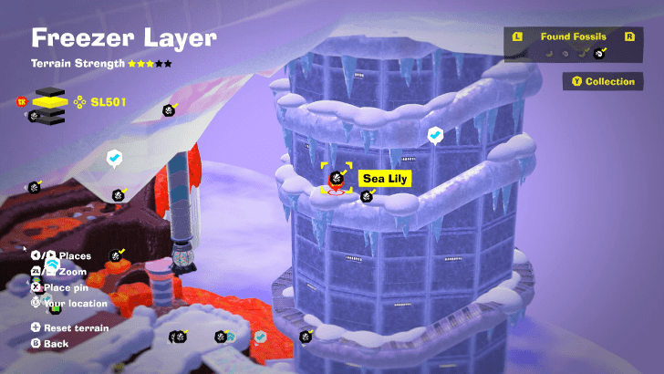 Sea Lily 21 Fossil Map Location