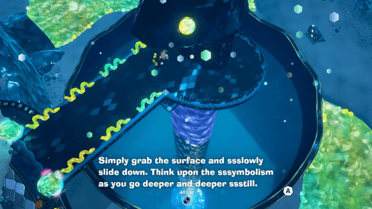 Go down the snake exhibit