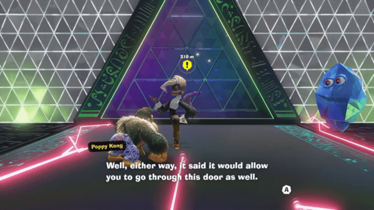 Poppy Kong in front of the Second Door