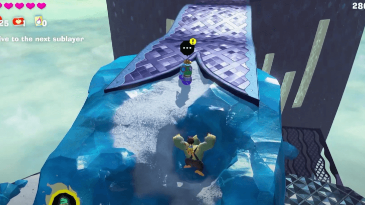 Talk to the snake on the ledge again