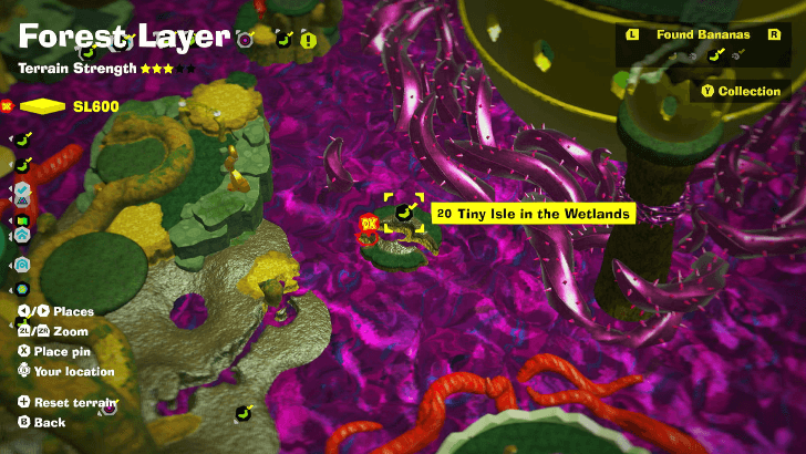 Tiny Isle in the Wetlands Banandium Gem Map Location