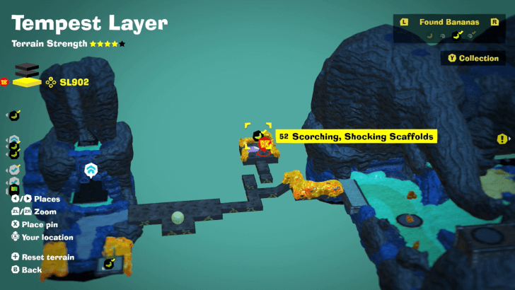 Scorching, Shocking Scaffolds Banandium Gem Map Location