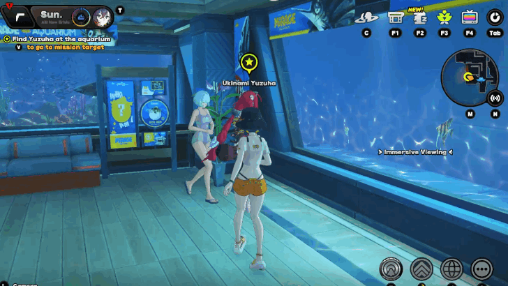 Find Yuzuha at the Aquarium