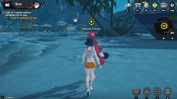 Talk to Yuzuha Before Heading Out to Sea